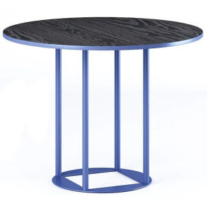 Стіл Lovko Avangard R d-90 синій Ral 5007/CLEAF Millennium U129 Еліт перламутр чорний