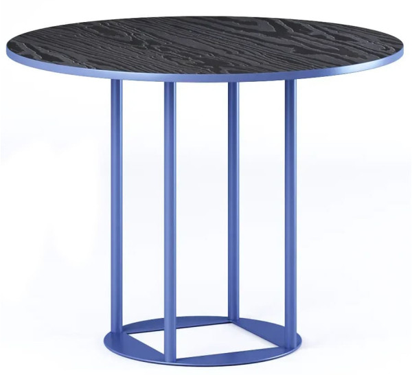 Стіл Lovko Avangard R d-90 синій Ral 5007/CLEAF Millennium U129 Еліт перламутр чорний-0