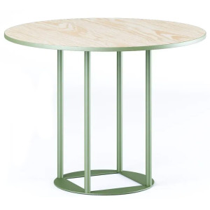 Стіл Lovko Avangard R d-90 зелений Ral 6013/CLEAF Millennium S083 Пудра