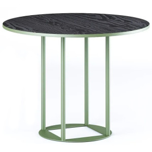 Стіл Lovko Avangard R d-90 зелений Ral 6013/CLEAF Millennium U129 Еліт перламутр чорний