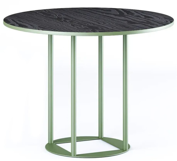 Стіл Lovko Avangard R d-90 зелений Ral 6013/CLEAF Millennium U129 Еліт перламутр чорний-0