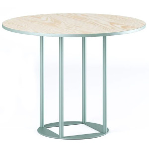 Стол Lovko Avangard R d-90 оливково-серый Ral 7033/CLEAF Millennium S083 Пудра