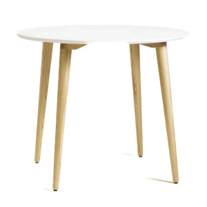 Стол обеденный Lovko Dan d-90 Белый/натуральный