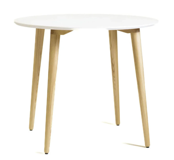 Стол обеденный Lovko Dan d-90 Белый/натуральный-0