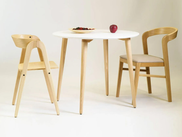 Стол обеденный Lovko Dan d-90 Белый/натуральный-2