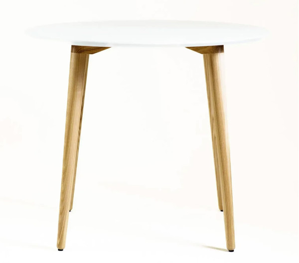 Стол обеденный Lovko Dan d-90 Белый/натуральный-3