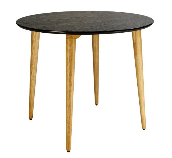 Стол обеденный Lovko Dan d-90 Черный/натуральный дуб-0