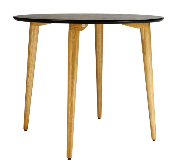 Стол обеденный Lovko Dan d-90 Черный/натуральный дуб-2