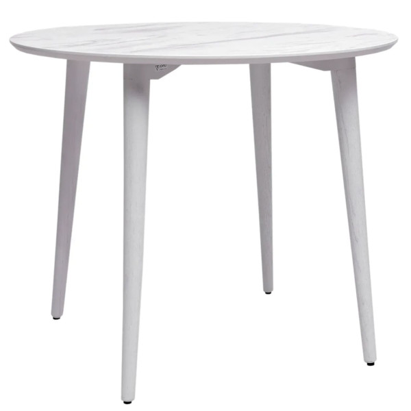 Стол обеденный Lovko Dan d-90 HPL Arpa 3346 Ker/белый-0