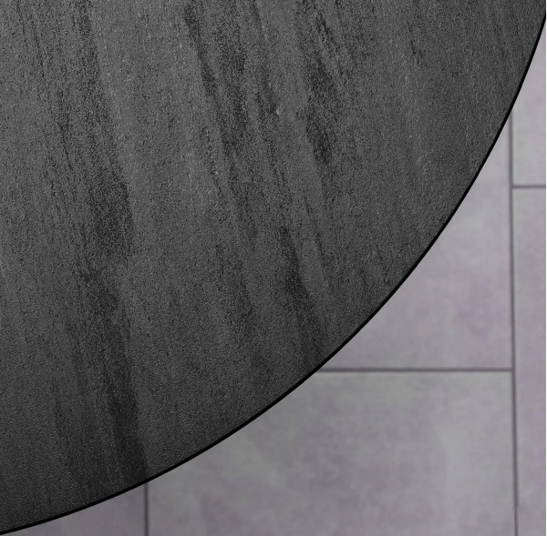 Стол обеденный Lovko Dan d-90 HPL Arpa 3408 Losa/черный-3