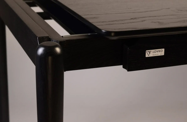 Стол раскладной обеденный Lovko Eclipse 130+60 x 80 см Черный-7