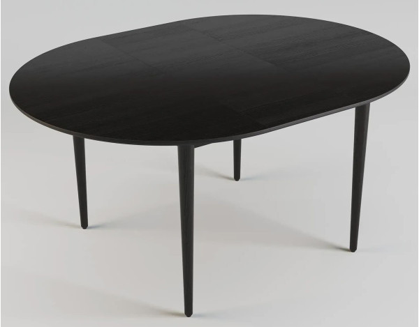Стіл розкладний обідній Lovko Eclipse d-120+40 см Чорний-5