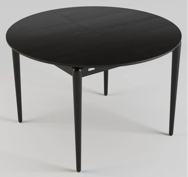 Стіл розкладний обідній Lovko Eclipse d-120+40 см Чорний-4