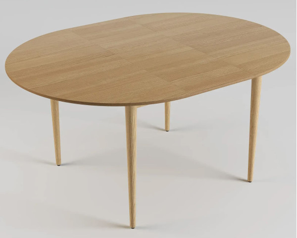 Стол раскладной обеденный Lovko Eclipse d-120+40 см Натуральный дуб-5