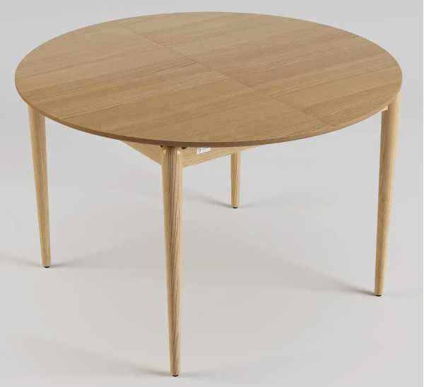 Стіл розкладний обідній Lovko Eclipse d-120+40 см Натуральний ясень-4