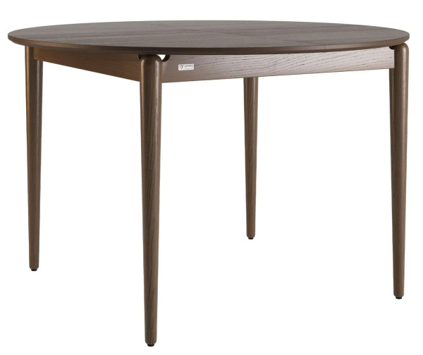 Стіл розкладний обідній Lovko Eclipse d-120+40 см Темний горіх-0