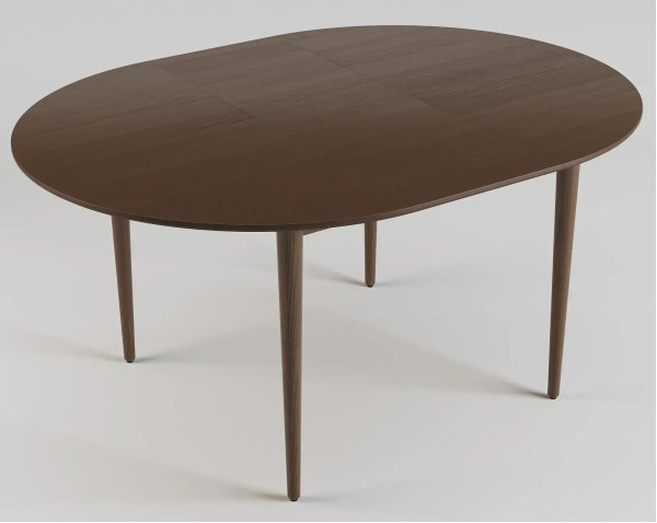 Стіл розкладний обідній Lovko Eclipse d-120+40 см Темний горіх-5