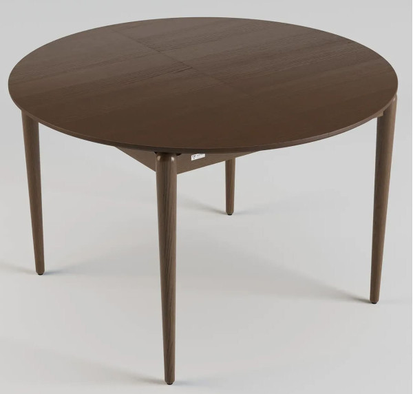 Стіл розкладний обідній Lovko Eclipse d-120+40 см Темний горіх-4