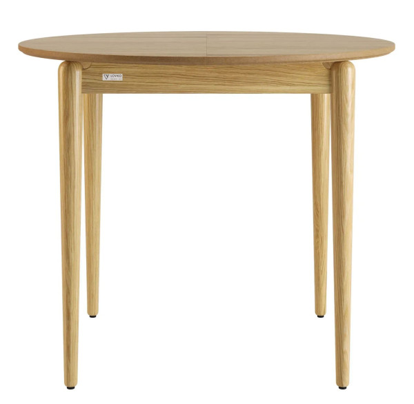 Стіл розкладний обідній Lovko Eclipse d-93+40 см Натуральний дуб-1