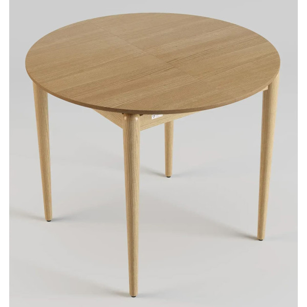 Стол раскладной обеденный Lovko Eclipse d-93+40 см Натуральный ясень-4