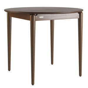 Стіл розкладний обідній Lovko Eclipse d-93+40 см Темний горіх