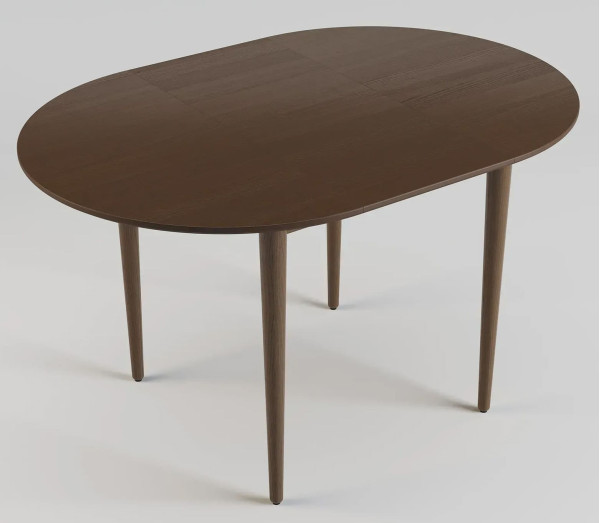 Стол раскладной обеденный Lovko Eclipse d-93+40 см Темный орех-5