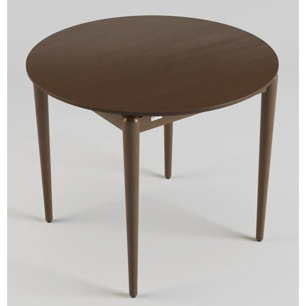 Стол раскладной обеденный Lovko Eclipse d-93+40 см Темный орех-4