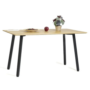 Стол обеденный Lovko Horik Натуральный дуб/черные ноги 120х80 см