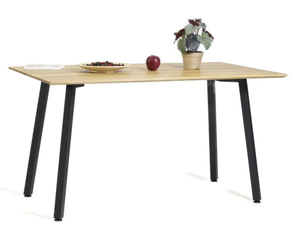 Стіл обідній Lovko Horik Натуральний дуб/чорні ноги 120х80 см-0