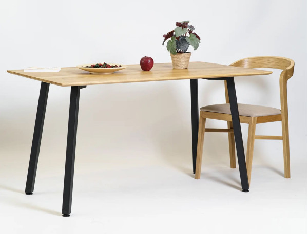 Стіл обідній Lovko Horik Натуральний дуб/чорні ноги 120х80 см-5