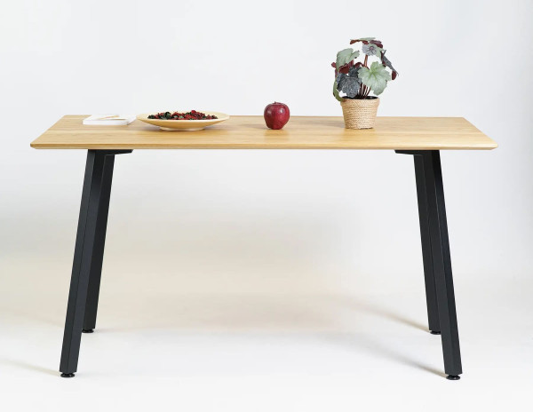 Стіл обідній Lovko Horik Натуральний дуб/чорні ноги 120х80 см-1