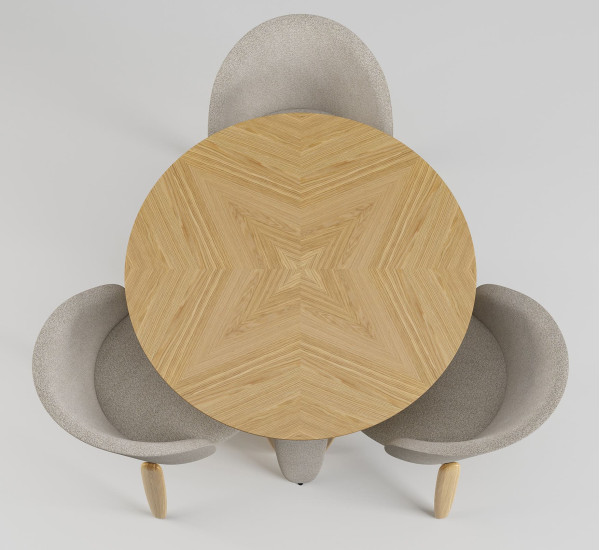 Стол Lovko Rino Дуб маркетри/Node 07 d-100 см-5