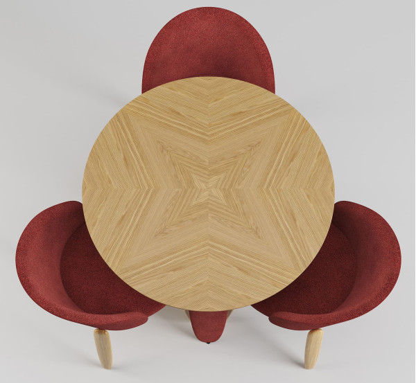 Стол Lovko Rino Дуб маркетри/Node 09 d-100 см-5