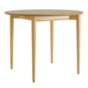 Стол раскладной обеденный Lovko Silva d-100+40 см Натуральный дуб