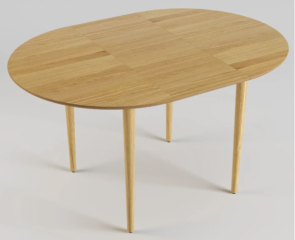 Стіл розкладний обідній Lovko Silva d-100+40 см Натуральний дуб-5