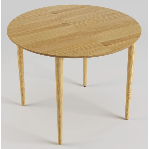 Стіл розкладний обідній Lovko Silva d-100+40 см Натуральний дуб-4