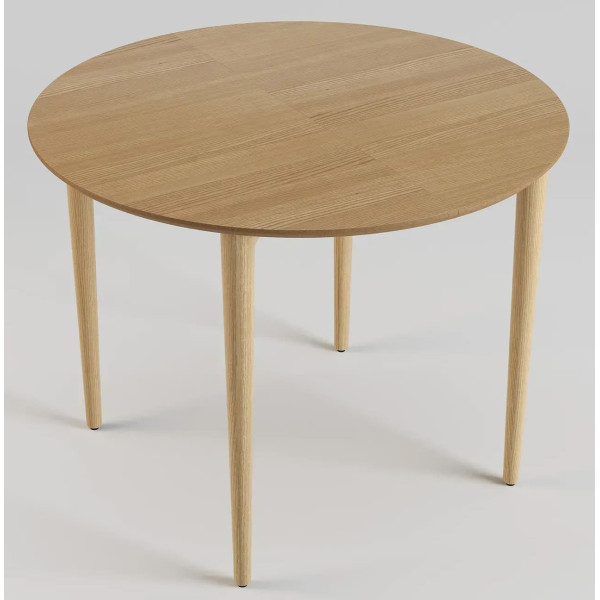 Стол раскладной обеденный Lovko Silva d-100+40 см Натуральный ясень-4