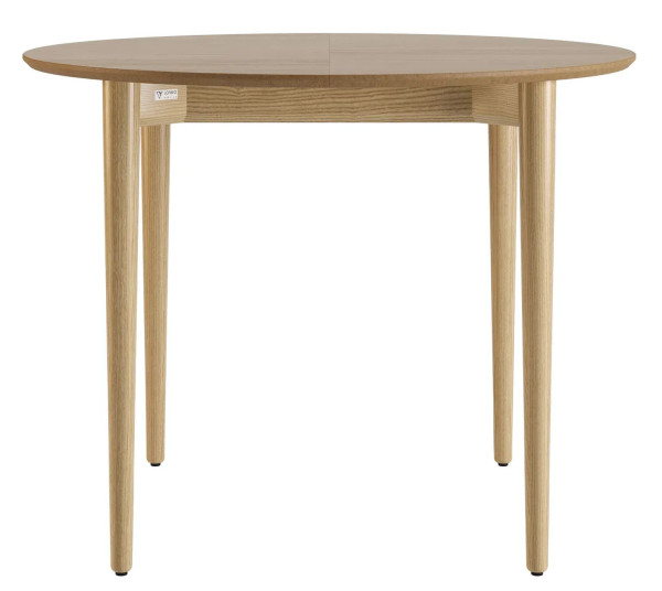 Стол раскладной обеденный Lovko Silva d-100+40 см Натуральный ясень-1