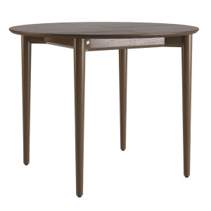Стіл розкладний обідній Lovko Silva d-100+40 см Темний горіх