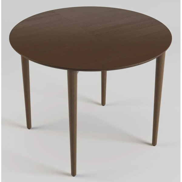 Стол раскладной обеденный Lovko Silva d-100+40 см Темный орех-4