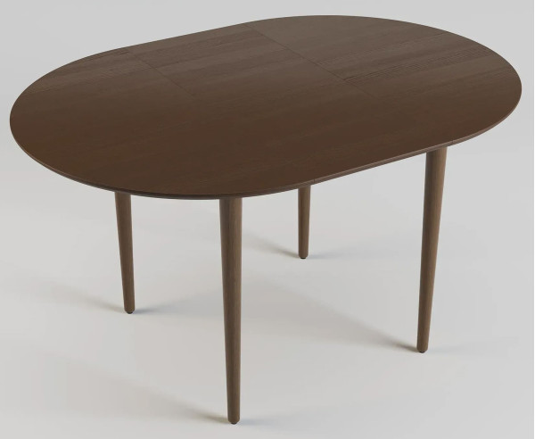 Стол раскладной обеденный Lovko Silva d-100+40 см Темный орех-5