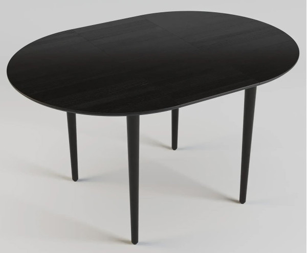 Стіл розкладний обідній Lovko Silva d-100+40 см Чорний-5