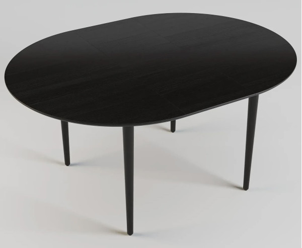 Стол раскладной обеденный Lovko Silva d-120+40 см Черный-5