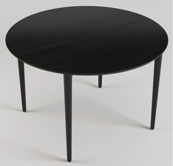 Стол раскладной обеденный Lovko Silva d-120+40 см Черный-4