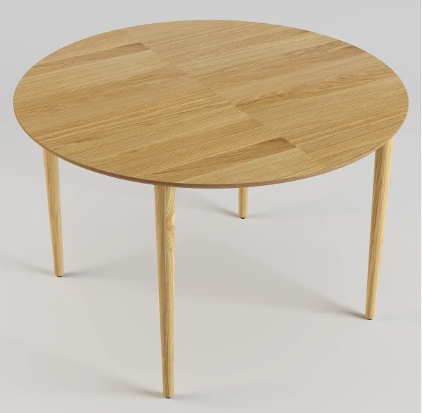 Стіл розкладний обідній Lovko Silva d-120+40 см Натуральний дуб-4