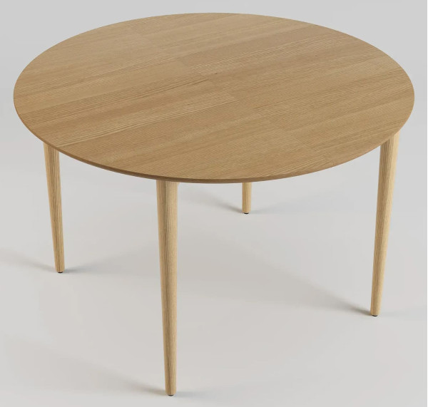 Стіл розкладний обідній Lovko Silva d-120+40 см Натуральний ясень-4