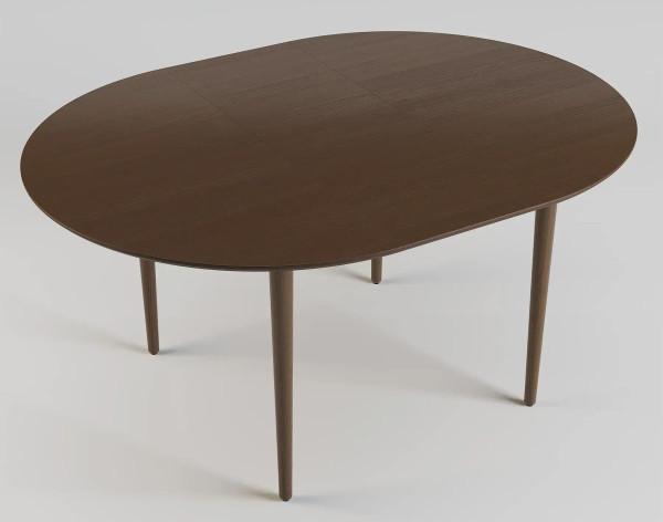 Стол раскладной обеденный Lovko Silva d-120+40 см Темный орех-5