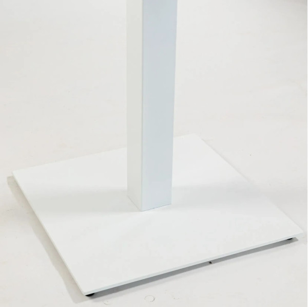 Стол обеденный Lovko Tetra light Белый металл/черный ДСП текстура 60х60 см-5