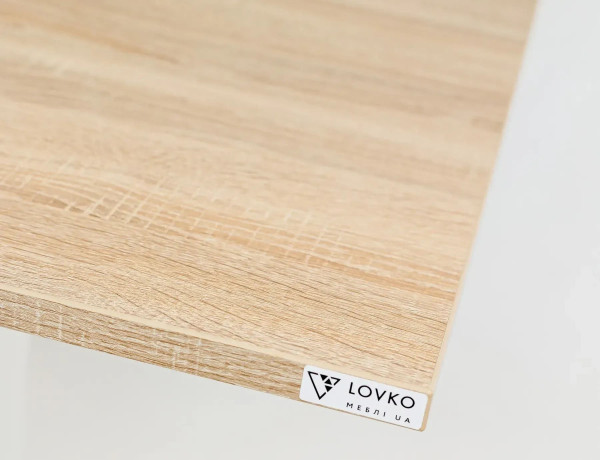 Стіл обідній Lovko Tetra light Білий метал/дуб ДСП текстура 60х60 см-5