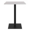 Стол обеденный Lovko Tetra light Черный металл/белый ДСП текстура 60х60 см-1-thumb